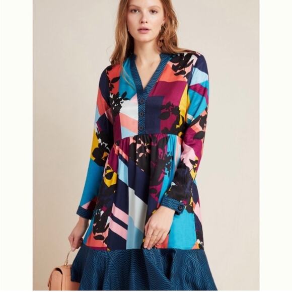 Anthropologie Maeve Gillian Abstract Dress - Picture 2 of 12